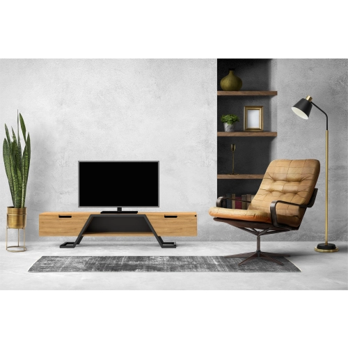Szafka RTV-74 Drewno Lite Dąb Loft Lakier Rozmiary od 100 cm do 200 cm PREMIUM